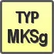 Piktogram - Typ: MKSg